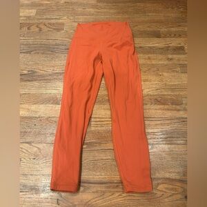 Lululemon orange leggings women’s size 6